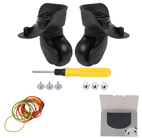 Mxfans W041-2 Plastic Luggage 3.62 Wheel w/Makeup Applicator Rubber Band Set of 1