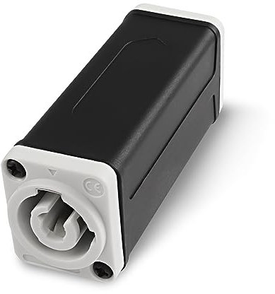 XMSJSIY PowerCon Coupler Connector 3 Pin Female to Female Plug Jack Straight Adapter NAC3MPB Powercon Output Speakon Power Connector Extension Cable Jack Adapter for Speaker Amplifier - 1 PCS