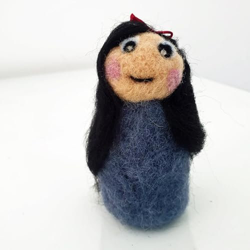 Fingerpuppe Schneewittchen aus Filz Märchen