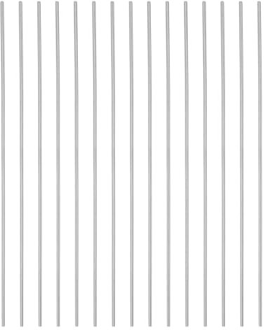 sourcing map 15pcs Runde Stäbe 1mm x 100mm Hochgeschwindigkeitsstahl (HSS) Drehbankstangen DIY Handwerkszeug zum Drehen, Fräsen, Bohren und Gewindeschneiden