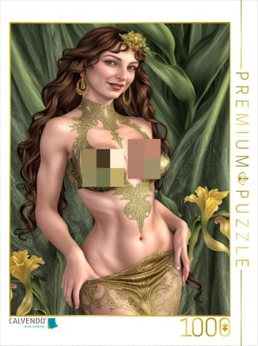 Puzzle · Die schöne Eliana in einem Traum aus Gold | Modefantasien: Mode und Models geschaffen durch künstliche Intelligenz · 1000 Teile · Lege-Größe 64 × 48 cm · CALVENDO Puzzle