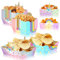 Haxpacal Rainbow Horse Snack Bowls 24pcs Magical Unicorn Party Favor Boxes