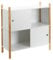 LEKE GO Estantería Nórdico con 2 Puertas Correderas de Madera de Pino Blanca para Dormitorio, Oficina y Habitación de 70x30x77 cm