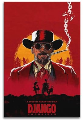 karn Django Unchained Poster, Wandkunst, Leinwand, Poster, Raumdekor, ästhetisch, Poster, Druck, Dekoration, Poster, 30 x 45 cm, ungerahmt