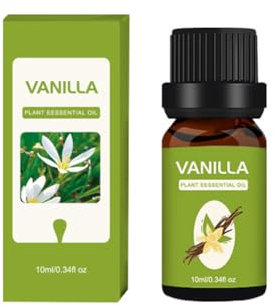 Ätherische Öle Vanille 10 ml, Ätherische Öle für Diffuser Aromatherapie,Duftöle für Diffusor,Ätherisches Vanilleöl Duftöl Vanille Öl für Haut Körper Haarpflege, Kerze,Seife,DIY,Massage Aroma