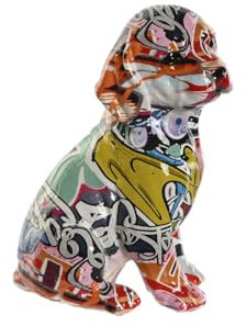 Home ESPRIT Figura decorativa multicolore cane 13,5 x 9,5 x 19,5 cm