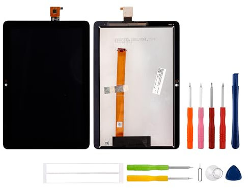 swark Pantalla LCD de repuesto para Amazon Kindle Fire HD 8/8 Plus 12th Gen Tablet 2022 (negro sin marco), pantalla LCD táctil, montaje digital + juego de herramientas