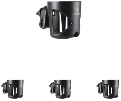 LittleLife Buggy And Pushchair Universal Cup Holder Adjustable Bottle Organiser for Stroller, Drink and Coffee Cup Holder (Pack of 4)