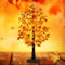 Herbst Deko Eukalyptus Blätter Baum Lichter,Herbstdekoration LED Ahornblatt Baum Licht mit Herbstblätter für Tischdeko Herbstdeko,50 LED Leuchten mit Timer,für Zuhause,Hochzeit (Eukalyptus)