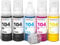 SubliPlus+ 104 Black Ink and Color Ink Replacement for Eco Tank Printer Ink, 104 Ecotank 4-colour multipack Compatible for ET-1810 ET-2820 ET-2720 ET-2860 ET-4800 ET-2710 ET-2870 Printer (BKCMY)
