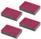 MAYA EVO XL Profi-Scheuerschwamm für alle Oberflächen. Reinigt ohne zu kratzen. Hinterlässt Keine Faserrückstände. Abmessungen 9x13,5x2,6 cm. Pack 4 Scheuerschwämme - (Rot)