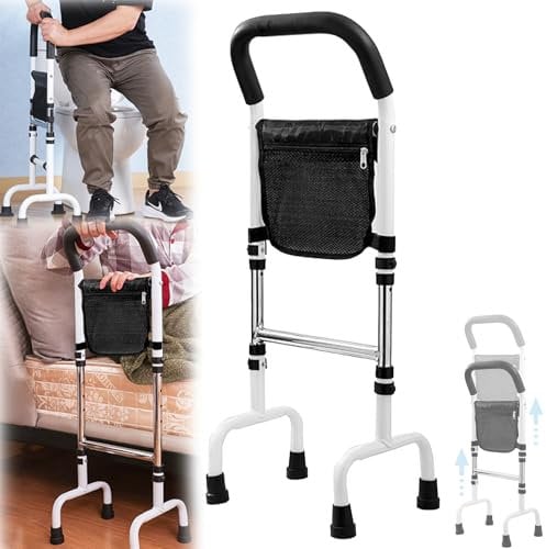 Canne, Béquilles Aide à Marche Aide Marche pour Personnes âgées Aide à S'asseoir Réglable en Hauteur Support Canne Quatre Pieds Canne Quatre Pieds Aide à Marche Aide Position Debout 73 à 92cm