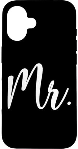 Mr. and Mrs. Matching Married Wedding Couple Wife Husband Case for iPhone 16