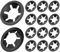 FOMGIIN Rondelle di Bloccaggio M6 x 16mm, 15 Pezzi Rondella di Fissaggio con Dente Interno, Nero Acciaio 65Manganese Interno Lock Rondelle, Rondella di Bloccaggio Sicurezza Denti