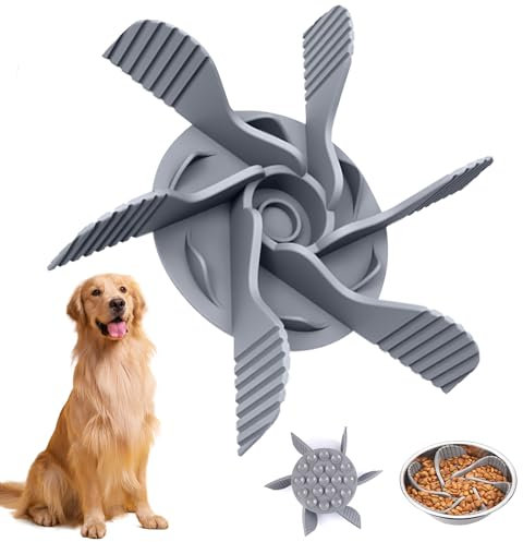 Gamelle Lente Slow Food Insert pour Chien, Insert Gamelle Anti Glouton Compatible avec Diverses Bols, Gamelle d'alimentation Lente Insérer pour Chiens, avec Ventouses, Taille Réglable, Découpable