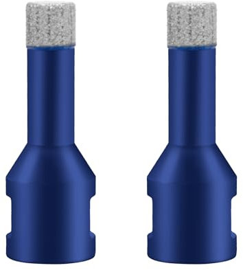 2 Sets Broca de Diamante con 12 mm x M14,Broca para Azulejos, Gres Porcelánico, para Cerámica, Granito, Vidrio, Porcelana, Amoladora Angular Azul