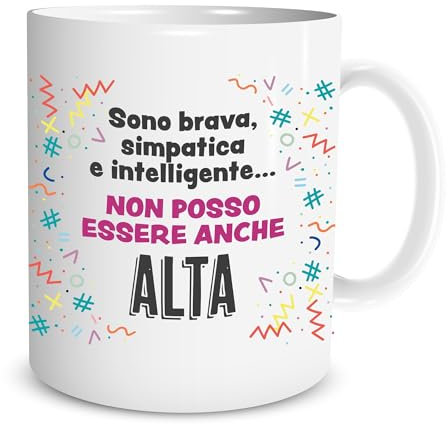 Lol T-Shirt Tazza Personalizzata – Tazza Divertente con Scritta Simpatica per Donna e Amica – Tazze Divertenti in Ceramica per Colazione, Caffè e Tisane – Idea Regalo Originale per Compleanno e Natale