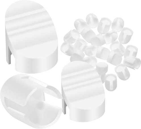 Wonderjune 50 Pcs Door Screw Hole Plugs Entry Door Frame Plugs Plastic Diameter 1/4 x 5/16,White (Compatible with Western Reflection)
