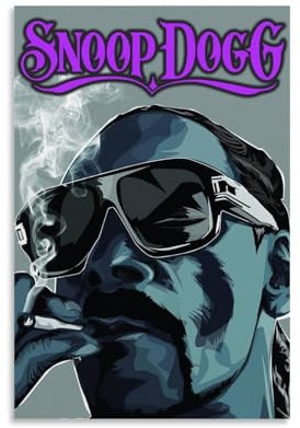 NLiangJi Snoop Dog Musik Poster Album Cover Plakate Band Plakate Vintage Poster Rapper Poster Leinwand Poster Zimmer Dekoration gedruckt Dekoration Poster 20 x 30 cm (08 x 12 Zoll) ohne