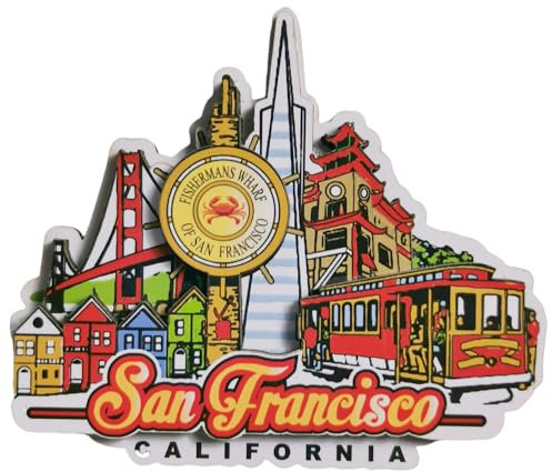 San Francisco USA Reise-Souvenir 3D-Kühlschrankmagnete Kühlschrankdekoration Magnet