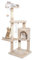 Small Cat Tree, 112cm Play Towers & Trees for Cats, Climbing Tower with Scratching Posts/Condo/Pompom, Kitten Indoor Activity Centre for Small/Medium Cats