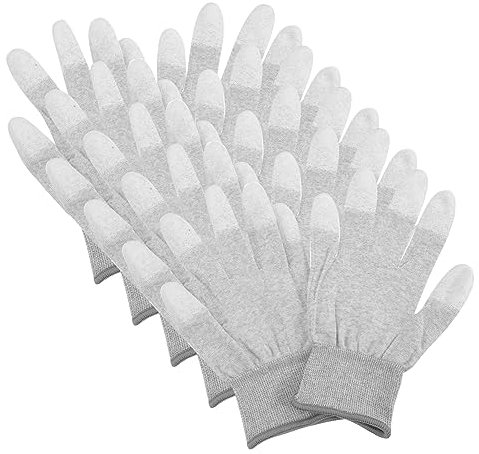 Lurrose 5 Paar Antistatik Handschuhe Für Industriearbeit Rutschfest Langlebig Mit Fingerspitzen Fürpc Montage Und Elektronikreparatur