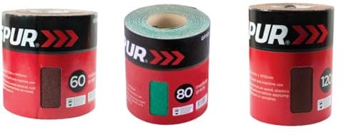 Garden Mile 3 x 10m 60 80 120 Grit Sandpaper Roll Sandpaper For Hand Use Or Machine Wet And Dry Sand Paper For Walls Perfect For Sanding Blocks Sanding Pads Sand Paper Pack For Wood Metal Plastic