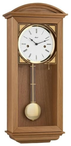 Hermle Pendelwanduhr Regulator Wanduhr Newport Eiche 14 Tage Gangdauer Rundgong- 71025-040141