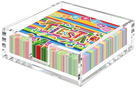 GlamRays Portaservilletas de acrílico Transparente Cuadrados Dispensador de servilletas para Mesa Portaservilletas para cóctel Soporte para Toallas de Invitados para coci