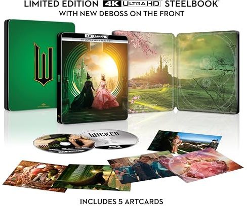 Wicked [4K Ultra HD & Blu-Ray] Limited Edition Steelbook & Artcards