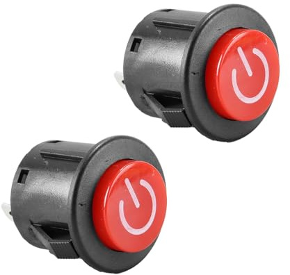 Gurtt 2 interruttori a Pulsante di avviamento, 3 Poli, Interruttore di avviamento, 12 V, Auto elettrica, Telecomando RC