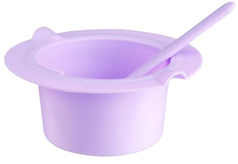 Hopzab 2PCS Silicone Wax Melt Pot and Stirring Rod Set, Heat-Resistant, Easy-Clean Waxing Replacement Bowl, Versatile Beauty Tool Kit for Home Salon Use