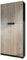 Vladon Büroschrank Logan V1, Made in Germany, Aktenschrank mit 5 Fächern und 4 Türen, Schwarz matt/Eiche Nordic (82 x 185 x 37 cm)