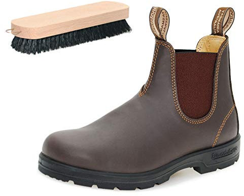 Blundstone Style 550 Walnut Brown Boots with Shoe Polishing Brush (9.5 UK)