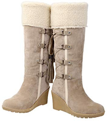stivali laterali stivali invernali da donna stivale equestre da donna stivali a punta tonda donna Alto scarpe da donna stivali da donna Cuneo stivali da neve scarpe invernali