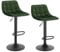 WOLTU 2er Set Barhocker Küchenstuhl Barstuhl mit Rückenlehne und Einstellgriff, höhenverstellbar & 360° drehbar, Tresenhocker Bar Hocker aus hochwertigem Samt und Metall, Dunkelgrün