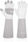 HANDLANDY Lange Gartenhandschuhe für Damen und Herren, dornsichere Rosen-Beschneidehandschuhe Lederhandschuhe Gartenhandschuhe Hof-Arbeitshandschuhe (klein, grau)