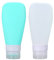 LUFEVRM 2 Pcs Silicone Travel Bottles,Leak Proof Refillable Squeezable Containers with Transparent Carry Bag,Empty Travel Size Bottles for Shampoo,Conditioner,Lotion,Toiletries(90ml)