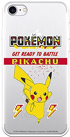 iPhone Case iPhone 7 - iPhone 8 - iPhone SE Official Pokemon Pikachu Get Ready To Battle Choose the design that you like for your iPhone 7 - iPhone 8 - iPhone SE