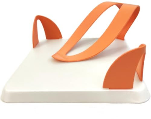 Ecoplast | Portatovaglioli di Carta, Portatovaglioli da Tavola Colore Bianco Perla & Mandarino, 19,4x19,4x8,5, Made in Italy