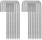 Hacaroa 16 Stück Rebar Zeltpfähle Heavy Duty, 30 cm Bodenanker J Haken Gartenpfähle, verzinkte Metallzaunpfähle für Trampolin, Vordach, Hof, Meißelspitze Ende