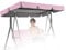 AMZCOM Hollywoodschaukel Ersatzdach, Universal Sonnendach Schwing Dachabdeckung, Gartenschaukel Baldachin Top Cover, Hollywood Swing Replacement Roof,Rosa,249×185×18cm