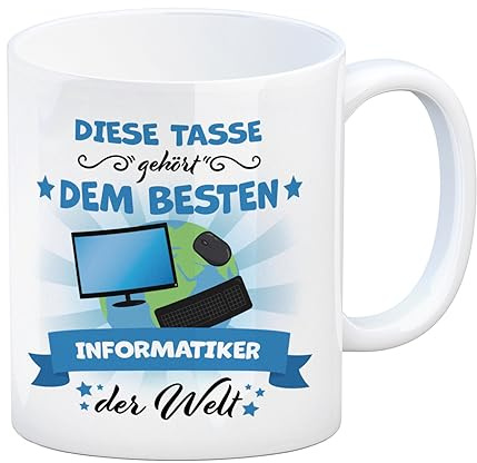 Bester Informatiker der Welt Kaffeebecher diese Tasse als tolle Geschenkidee für Kollegen oder Freunde die ihren Beruf über alles lieben