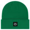 Damen-Beanie-Mützen für Damen, Strickmützen für Damen, Wintermützen für Damen, Smiley-Gesicht, Beanie-Mütze, mit Bündchen, Kelly, grün, Einheitsgröße