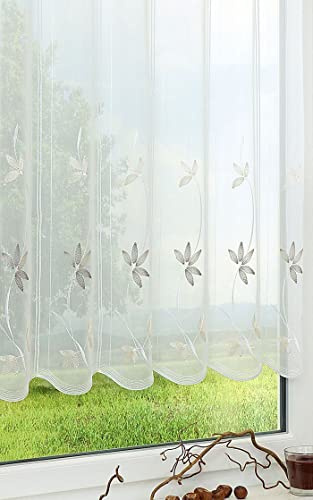 LYSEL Scheibengardine Herbstlich (Bx H) 96cm * 30cm braun/nussbraun