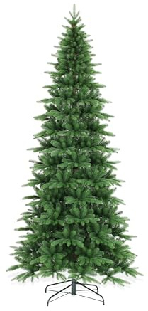 Magie di Natale Albero di Natale slim Theo 100% PE Effetto Real Touch di Altissima Qualità 240 cm