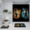DDQTOUCH Lot de 4 rideaux de douche imperméables pour salle de bain - Jack Skellington et Sally - Décoration de salle de bain d'Halloween avec 12 crochets (Jack-6)