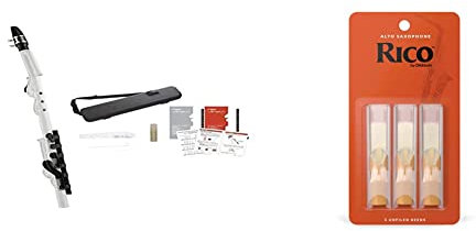 YVS-120 Alto Venova – Blockflöte mit Saxophonklang – In weiß & Rico by D'Addario Saxophon Blätter | Hochpräzise gefertigt | Alt Saxophon Blätter 2 Stärke | 3er-Packung | Warmer voller Ton