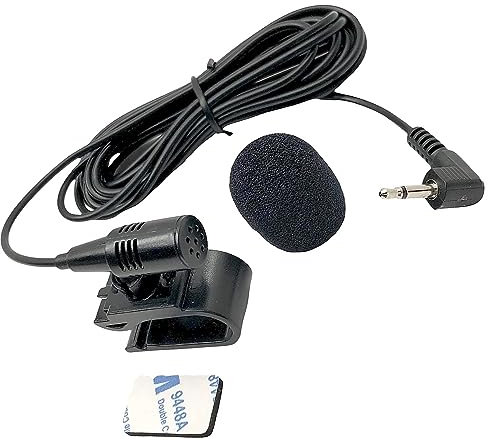 3.5mm Microphone Mic Handsfree Dash Car Stereo Receiver Compatible for Kenwood JVC Sony Alpine BOSS Jensen Clarion Dual Stinger Pyle Power Acoustik Podofo Soundstream EONON