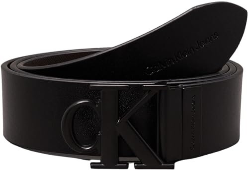 Calvin Klein Jeans Herren Gürtel aus Leder, Braun (Black/Bitter Brown), 105 cm